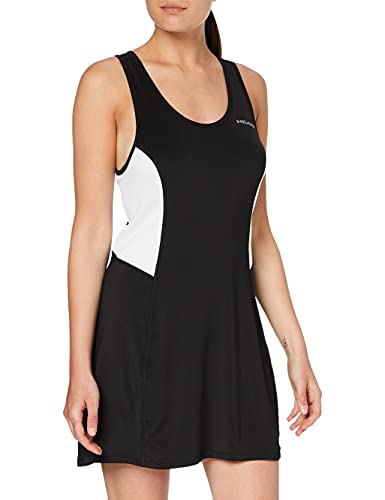 HEAD Damen Club Dress W Tennisbekleidung, Schwarz, S EU von HEAD