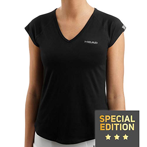 HEAD Damen, Janet T-Shirt Special Edition, Weiß Oberbekleidung, schwarz, XL HEAD Damen, Janet T-Shirt Special Edition, Weiß Oberbekleidung, schwarz, XL von HEAD