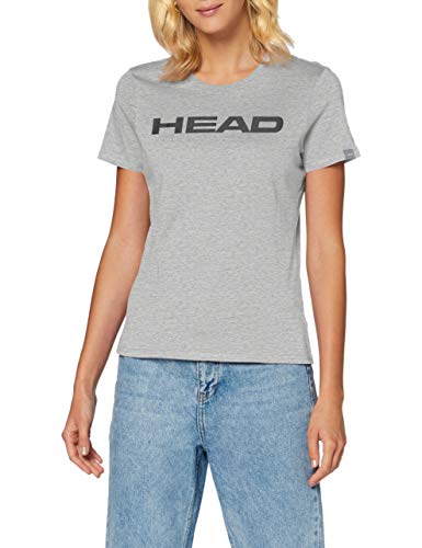 HEAD Damen Club Lucy T-Shirt W, Grey Melange/Black, L HEAD Damen Club Lucy T-Shirt W, Grey Melange/Black, L von HEAD