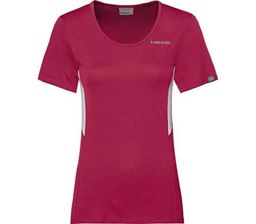 HEAD Damen Club Tech W T-Shirts, Magenta, M EU von HEAD