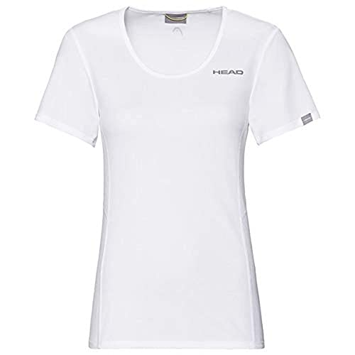 HEAD Damen Club Tech W T shirts, Weiß, XS EU von HEAD