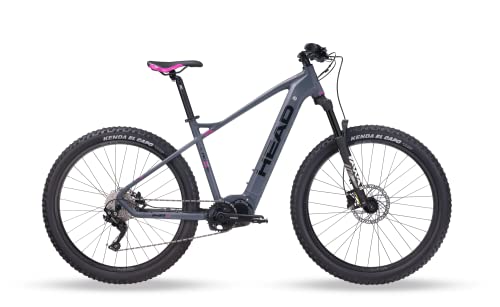 HEAD Damen Lagos I e6100 E-Mountainbike, Grau matt/pink, 51 cm von HEAD