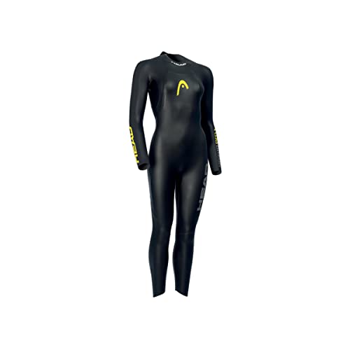 HEAD Damen Openwater Free Wetsuit 3.2 Lady Neoprenanzug, Schwarz-Gelb, 38 von HEAD