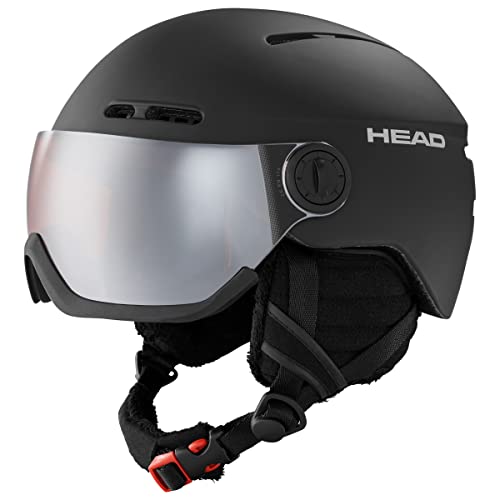 HEAD KNIGHT Visier Skihelm für Erwachsene, Unisex, Black, XS/S von HEAD