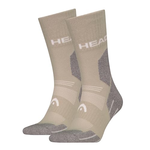 HEAD Unisex Hiking All Climates Crew Sock, Taupe, 43-46 EU HEAD Unisex Hiking All Climates Crew Sock, Taupe, 43-46 EU von HEAD