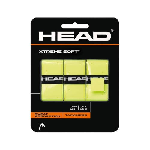 HEAD Unisex-Erwachsene Xtremesoft Griffband, gelb, Einheitsgröße , 3 Stück (1er Pack) HEAD Unisex-Erwachsene Xtremesoft Griffband, gelb, Einheitsgröße , 3 Stück (1er Pack) von HEAD