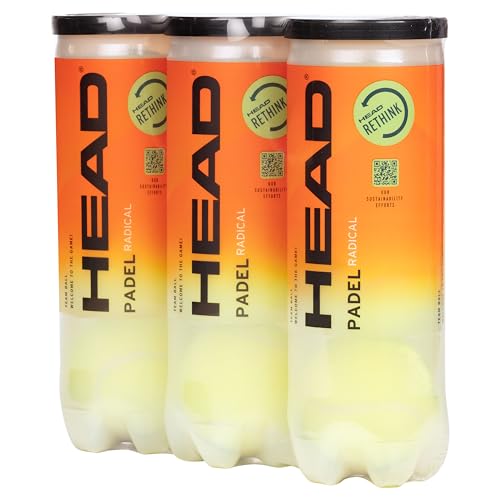 HEAD Padel Radical Padel Bälle - Amazon Exclusive 3 x 3B, Yellow HEAD Padel Radical Padel Bälle - Amazon Exclusive 3 x 3B, Yellow von HEAD