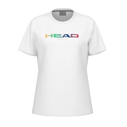 HEAD Damen Rainbow T-Shirt Women Tennis, Weiß, L EU HEAD Damen Rainbow T-Shirt Women Tennis, Weiß, L EU von HEAD