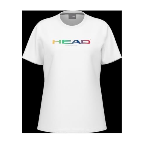 HEAD Damen Rainbow T-Shirt Women Tennis, Weiß, 3XL EU HEAD Damen Rainbow T-Shirt Women Tennis, Weiß, 3XL EU von HEAD