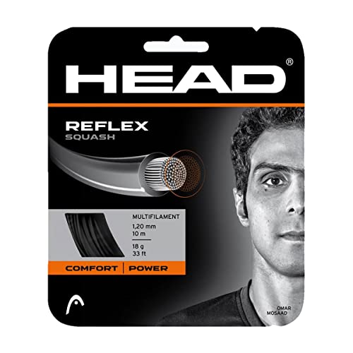 HEAD Reflex Squash-Saiten, Schwarz, 18 g von HEAD
