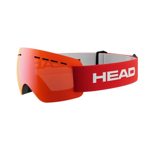 HEAD SOLAR FMR Ski- und Snowboardbrille für Erwachsene, Unisex, Red von HEAD