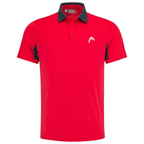 HEAD SLICE Polo Shirt Herren, rot, S von HEAD