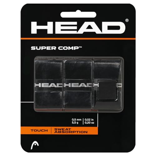 HEAD Unisex-Erwachsene Supercomp Griffband, Black, Einheitsgröße HEAD Unisex-Erwachsene Supercomp Griffband, Black, Einheitsgröße von HEAD