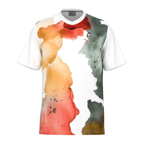 HEAD TOPSPIN T-Shirt Men, Print Vision/Orange Alert von HEAD