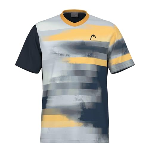 HEAD Herren Topspin T-Shirt Mens Tennis, Print Vision/Schwarz, L EU von HEAD