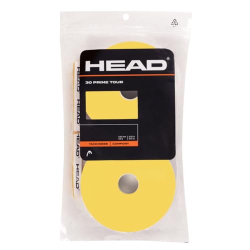 HEAD Unisex-Adult 30 Prime Tour Tennis Griffband, Gelb, One Size HEAD Unisex-Adult 30 Prime Tour Tennis Griffband, Gelb, One Size von HEAD