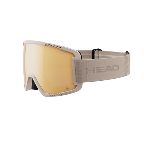 HEAD Unisex-Adult CONTEX PRO 5K Ski-und Snowboardbrille, Gold/Sand, S von HEAD