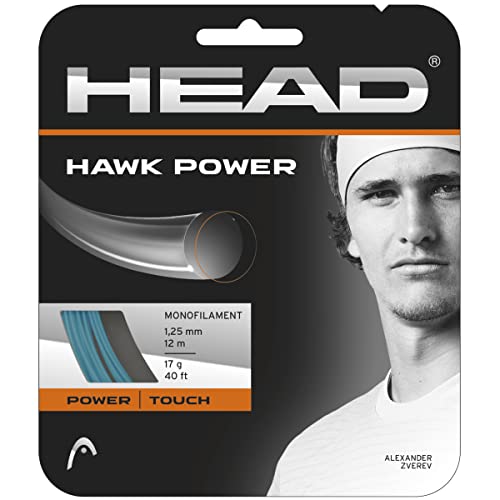 HEAD Unisex-Adult Hawk Power Tennis-Saite, Petrol, 1.25 mm / 17 g von HEAD
