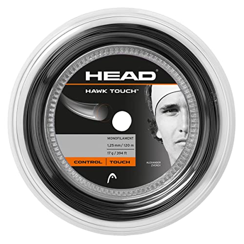 HEAD Unisex-Adult Hawk Touch Rolle 120m Tennis-Saite, Anthrazit, 1.30 mm / 16 g HEAD Unisex-Adult Hawk Touch Rolle 120m Tennis-Saite, Anthrazit, 1.30 mm / 16 g von HEAD