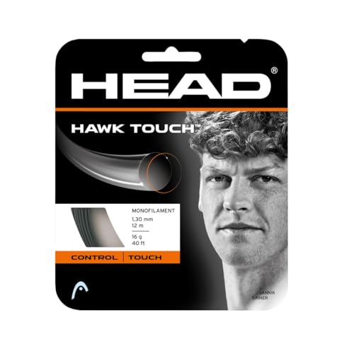 HEAD Unisex-Adult Hawk Touch Tennis-Saite, Anthrazit, 1.30 mm / 16 g von HEAD