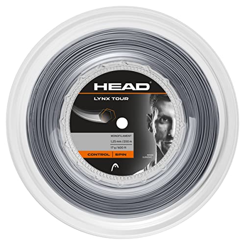 HEAD Unisex-Adult Lynx Tour Rolle Tennis-Saite, Grau, 1.20 mm / 18 g von HEAD
