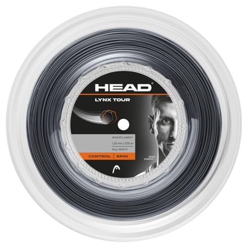 HEAD Unisex-Adult Lynx Tour Rolle Tennis-Saite, Schwarz, 1.25 mm / 17 g von HEAD