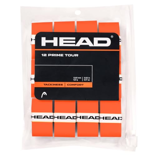 HEAD Unisex-Adult 12 Prime Tour Tennis Griffband, Orange, One Size HEAD Unisex-Adult 12 Prime Tour Tennis Griffband, Orange, One Size von HEAD