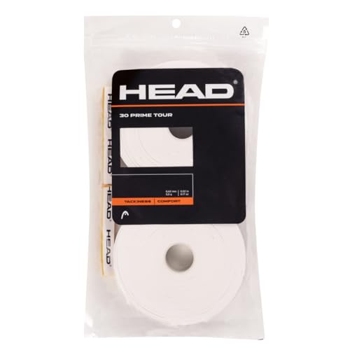 HEAD Unisex-Adult Prime Tour 30 Pcs Pack Tennis Griffband, weiss, Einheitsgröße EU von HEAD