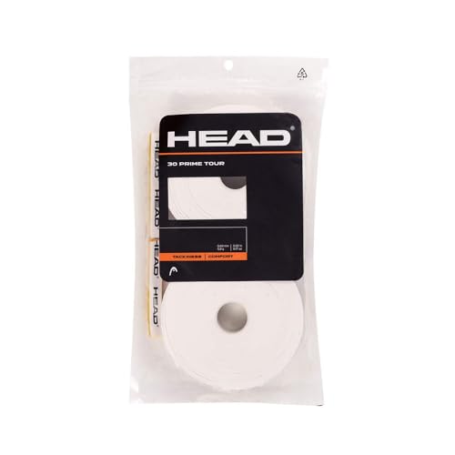 HEAD Unisex-Adult Prime Tour 30 Pcs Pack Tennis Griffband, weiss, Einheitsgröße EU von HEAD