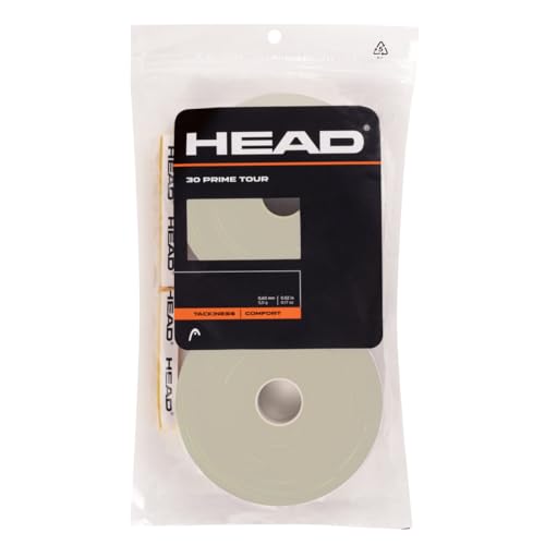 HEAD Unisex-Adult 30 Prime Tour Tennis Griffband, Grau, One Size HEAD Unisex-Adult 30 Prime Tour Tennis Griffband, Grau, One Size von HEAD