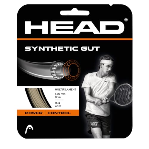 HEAD Unisex-Adult Synthetic Gut Tennis-Saite, Gold, 1.30 mm / 16 g HEAD Unisex-Adult Synthetic Gut Tennis-Saite, Gold, 1.30 mm / 16 g von HEAD