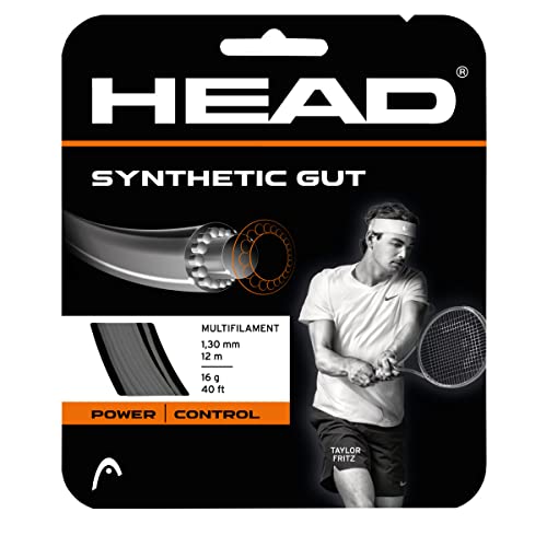 HEAD Unisex-Adult Synthetic Gut Tennis-Saite, Schwarz, 1.25 mm / 17 g HEAD Unisex-Adult Synthetic Gut Tennis-Saite, Schwarz, 1.25 mm / 17 g von HEAD
