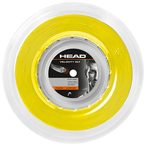 HEAD Unisex-Adult Velocity MLT Rolle Tennis-Saite, Gelb, 1.25 mm / 17 g von HEAD