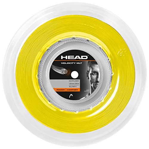 HEAD Unisex-Adult Velocity MLT Rolle Tennis-Saite, Gelb, 1.35 mm / 15L g von HEAD