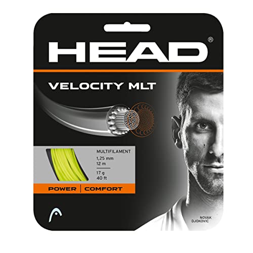 HEAD Unisex-Adult Velocity MLT Set Tennis-Saite, Gelb, 1.35 mm / 15L g von HEAD