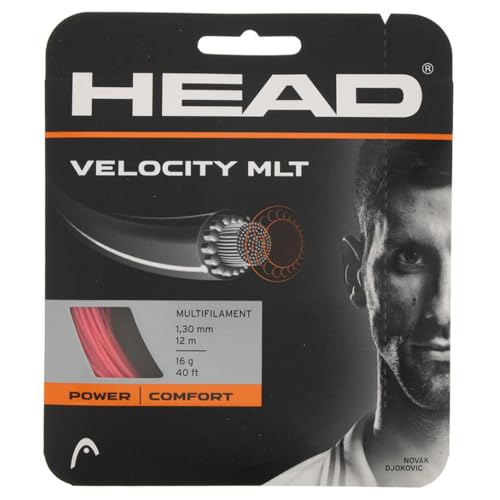 HEAD Unisex-Adult Velocity MLT Set Tennis-Saite, Pink, 1.30 mm / 16 g HEAD Unisex-Adult Velocity MLT Set Tennis-Saite, Pink, 1.30 mm / 16 g von HEAD