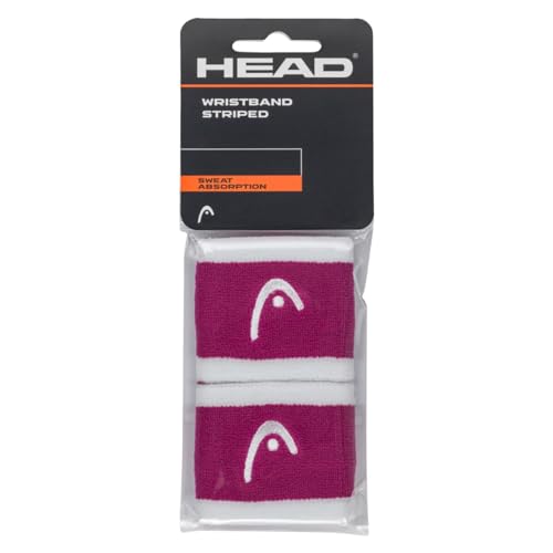 HEAD Unisex-Adult Wristband Striped 2.5, Vivid pink/White, 2.5 inches HEAD Unisex-Adult Wristband Striped 2.5, Vivid pink/White, 2.5 inches von HEAD
