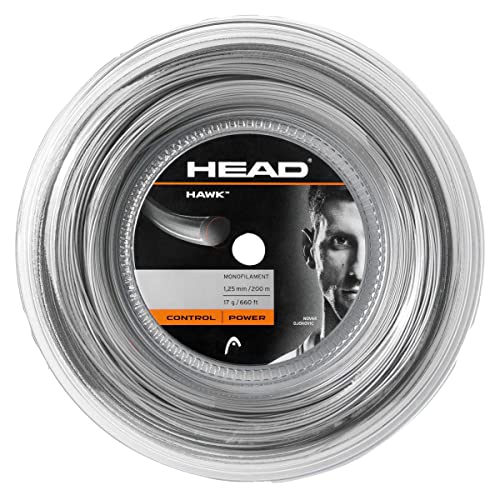 HEAD Unisex-Erwachsene Hawk Rolle 200 Tennis-Saite, Grey, 18 von HEAD