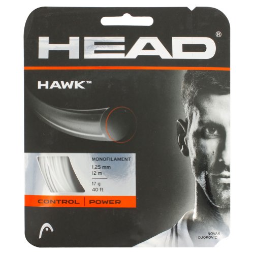 HEAD Unisex-Erwachsene Hawk Set Tennis-Saite, White, 17 von HEAD