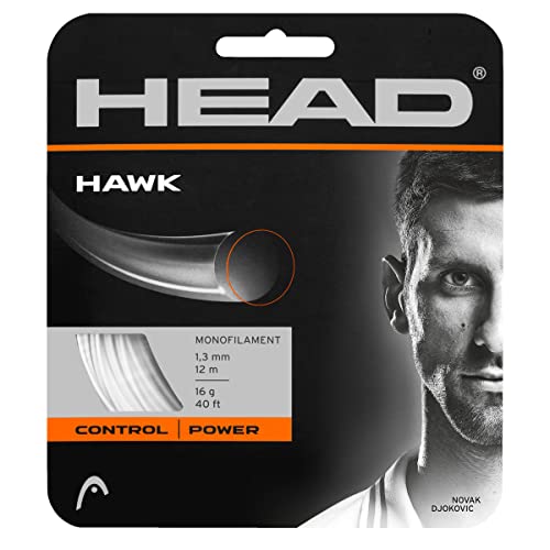 HEAD Unisex-Erwachsene Hawk Set Tennis-Saite, White, 18 von HEAD