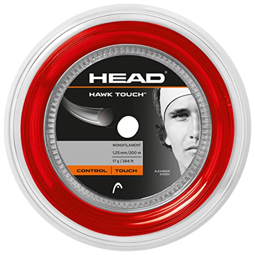 HEAD Unisex-Adult Hawk Touch Rolle 120m Tennis-Saite, Rot, 1.30 mm / 16 g HEAD Unisex-Adult Hawk Touch Rolle 120m Tennis-Saite, Rot, 1.30 mm / 16 g von HEAD