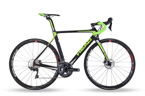 HEAD Unisex - Adult I-Speed Race Road Bike, Matt Black/Green, 54 HEAD Unisex - Adult I-Speed Race Road Bike, Matt Black/Green, 54 von HEAD