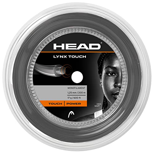 HEAD Unisex-Adult Lynx Touch Reel Tennis-Saite, Transparent Schwarz, 1.30 mm / 16 g von HEAD
