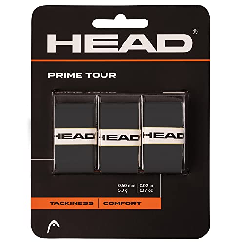 HEAD Unisex – Erwachsene Prime Tour 3 Overgrip, Black, One Size HEAD Unisex – Erwachsene Prime Tour 3 Overgrip, Black, One Size von HEAD