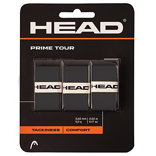 HEAD Unisex – Erwachsene Prime Tour 3 Overgrip, Black, One Size von HEAD