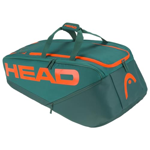 HEAD Unisex – Erwachsene Pro Racquet Bag Tennistasche, Cyan/orange, XL von HEAD
