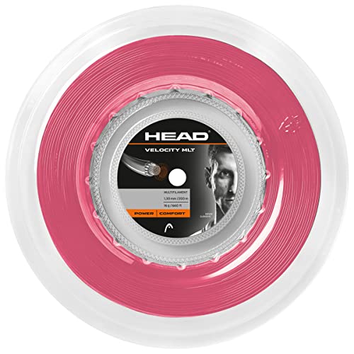 HEAD Unisex-Adult Velocity MLT Rolle Tennis-Saite, Pink, 1.30 mm / 16 g HEAD Unisex-Adult Velocity MLT Rolle Tennis-Saite, Pink, 1.30 mm / 16 g von HEAD