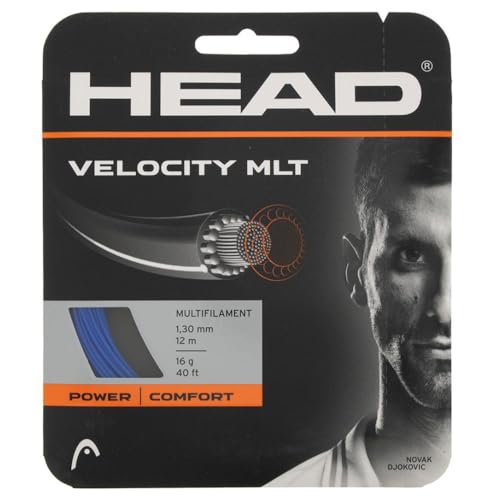 HEAD Unisex-Adult Velocity MLT Set Tennis-Saite, Blau, 1.30 mm / 16 g HEAD Unisex-Adult Velocity MLT Set Tennis-Saite, Blau, 1.30 mm / 16 g von HEAD