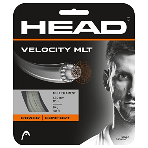 HEAD Unisex-Adult Velocity MLT Set Tennis-Saite, Natural, 1.30 mm / 16 g von HEAD