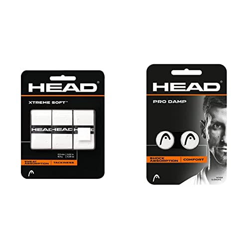HEAD Unisex-Erwachsene Xtremesoft Griffband, weiß, Einheitsgröße & Schlägerzubehör Pro Damp 2er Tennissaite, White, 1size HEAD Unisex-Erwachsene Xtremesoft Griffband, weiß, Einheitsgröße & Schlägerzubehör Pro Damp 2er Tennissaite, White, 1size von HEAD